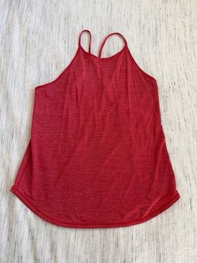 lululemon athletica red scoop-neck racerback tank